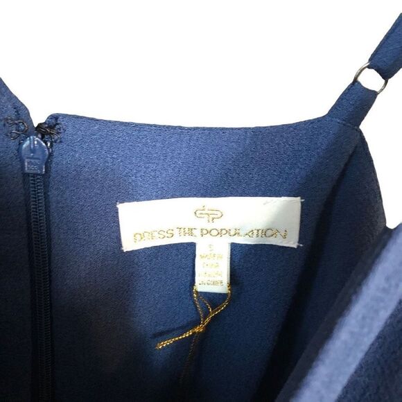 Dress the Population Dress Womens S Beth Flutter Sleeve Graphite Blue - Picture 6 of 9